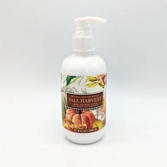 NEW Sealed Michel Design Works FALL HARVEST Hand & Body Lotion 8oz/236mL Pump - Picture 1 of 2